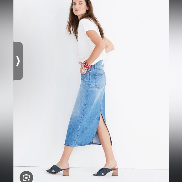 NWT Madewell midi Jean skirt - Picture 6 of 10